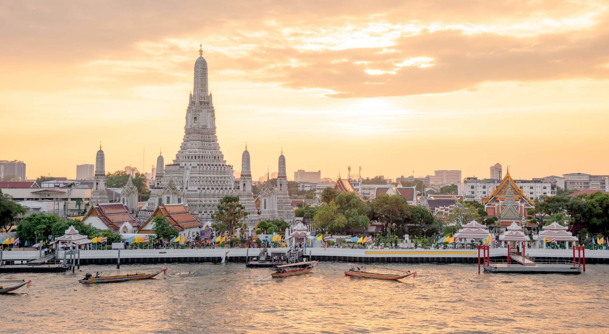 View on Chao Phraya river and Wat Arun