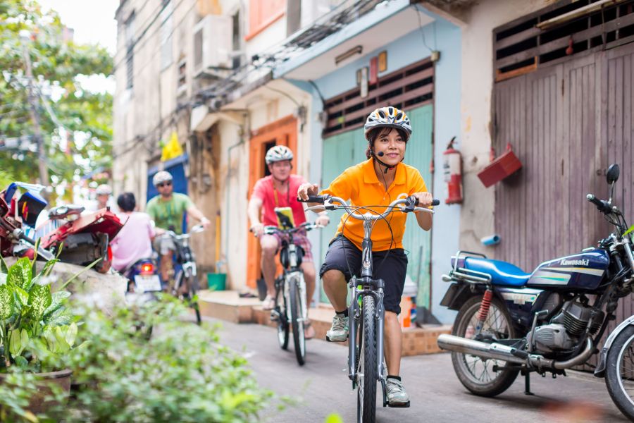 Thailand Bangkok Go Red Fietstour fietsen