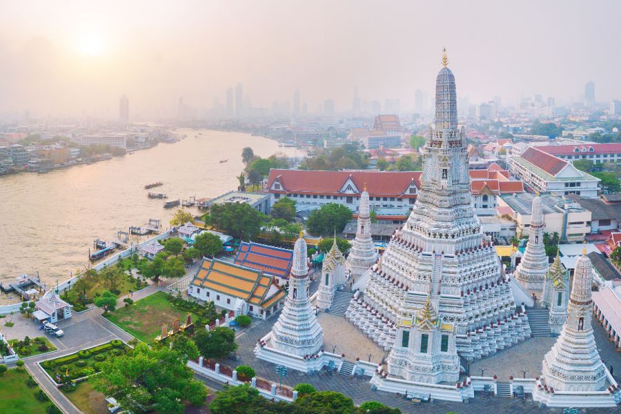 Thailand Bangkok Wat Arun Chao Phraya rivier