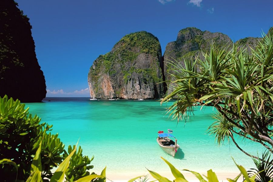 Thailand Koh Phi Phi azuurblauw zee