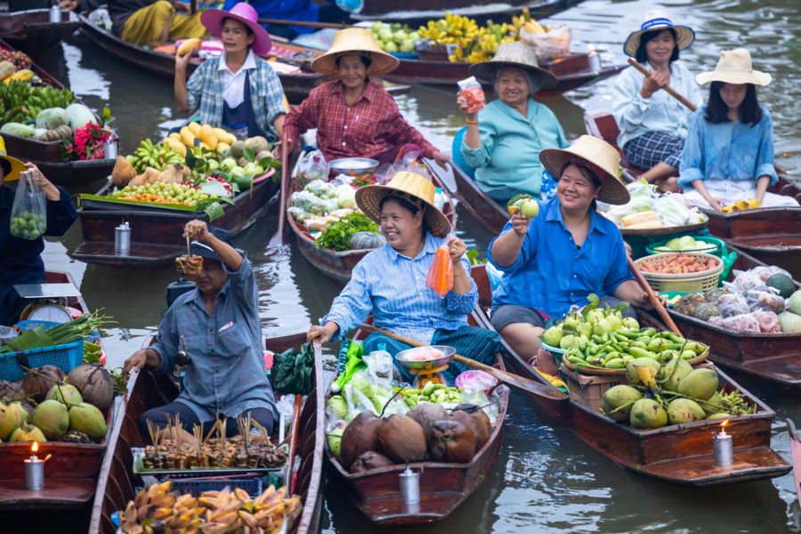 thailand bangkok damnoen saduak drijvende markt 5