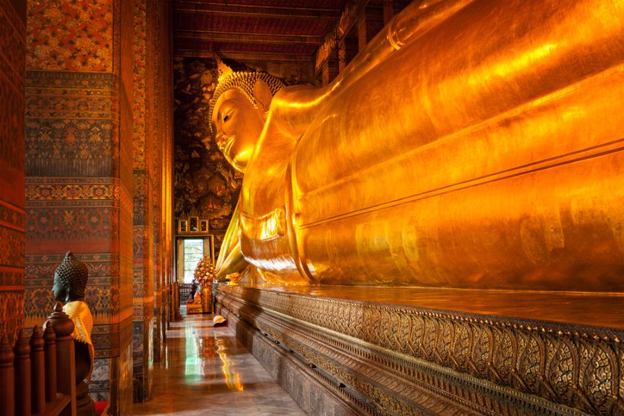 thailand bangkok wat pho reclining buddha