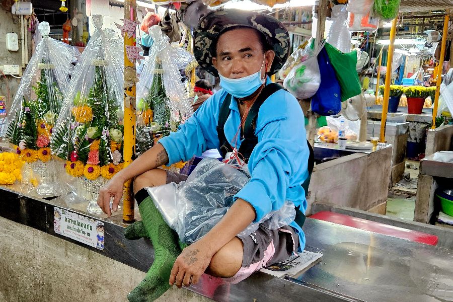 thailand bangkok pak klong talat flower market foto henry