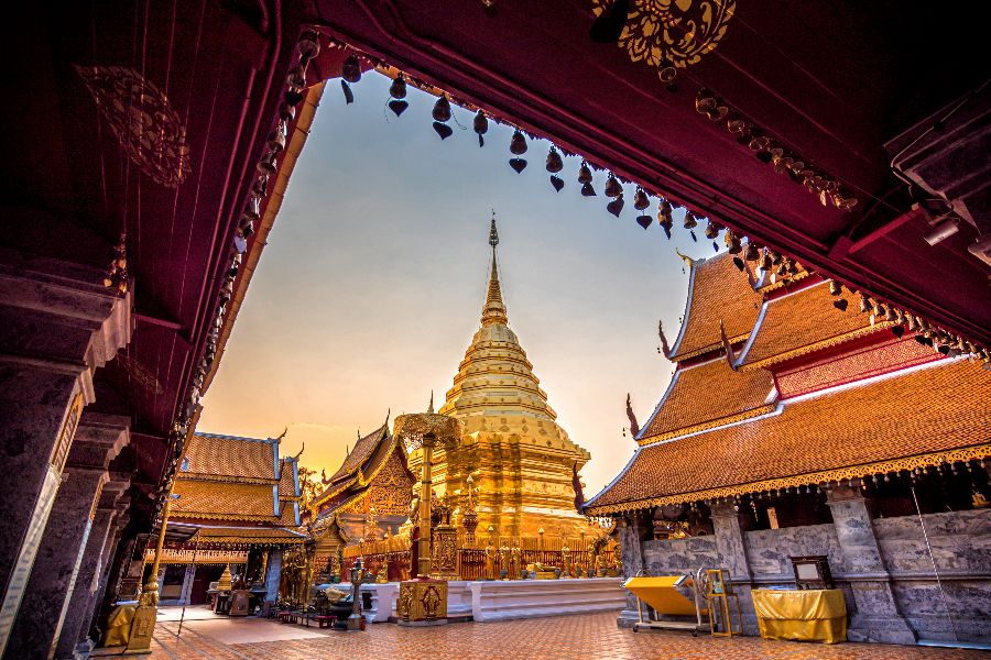 thailand north thailand chiang mai doi suthep temple
