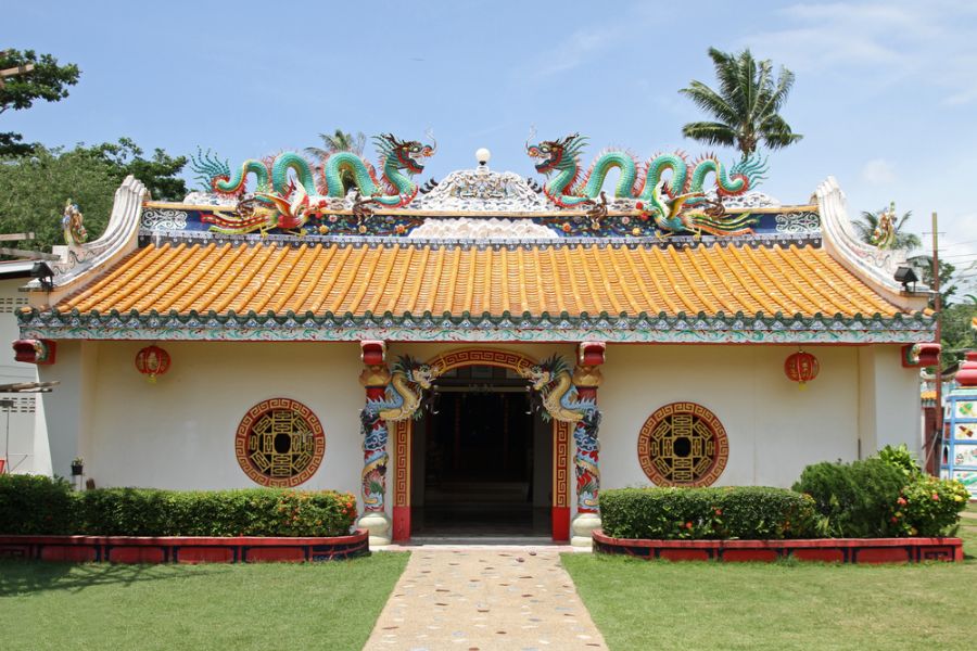 thailand koh samui nathon town chinese temple