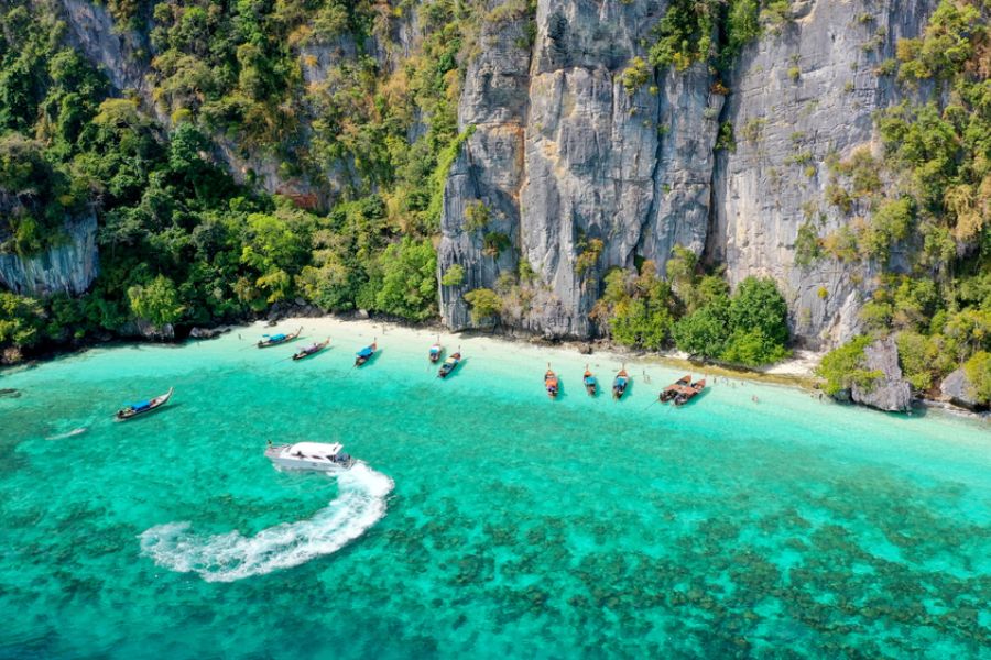 thailand phi phi islands koh phi phi monkey beach